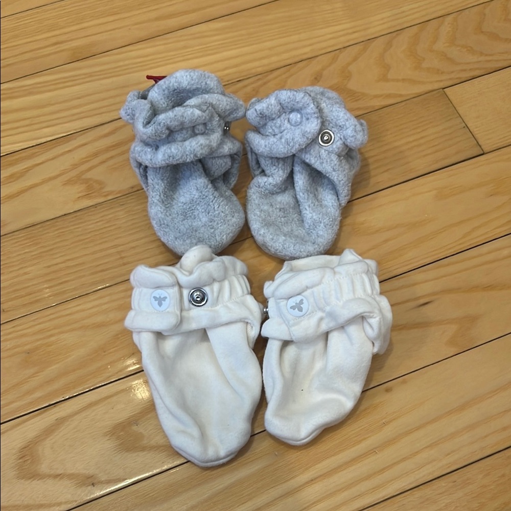 Booties for baby Zutano and Burt’s Bees